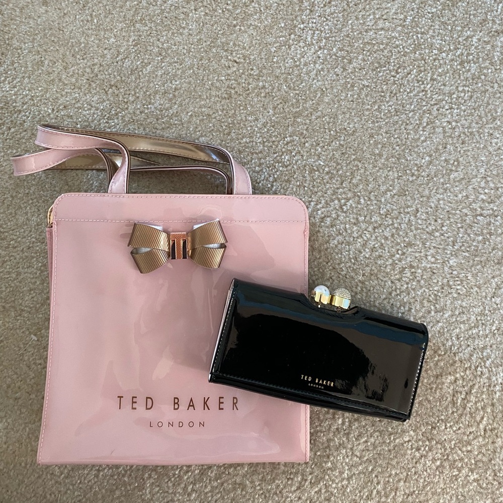 TED BAKER Pink Bag with Black Wallet